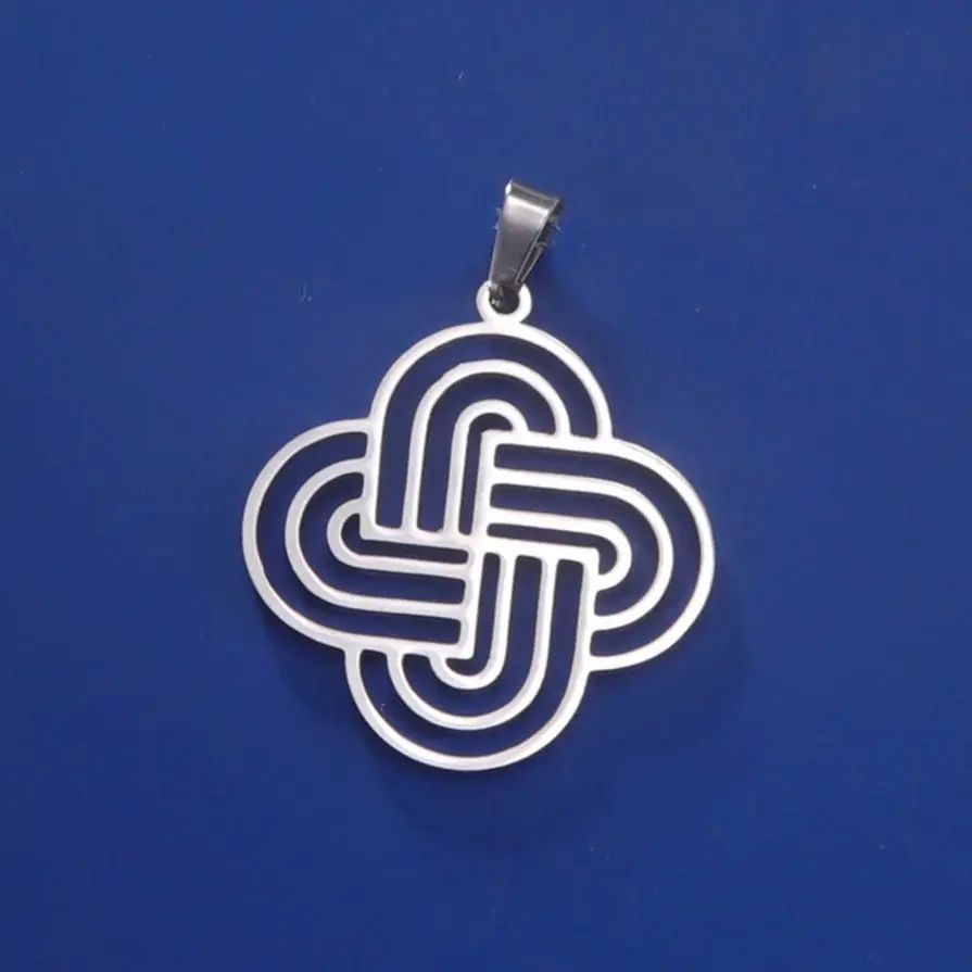 Dawapara Solomon Knot Pendant DIY Accessories Symbols of Life Sacred Geometry Spiritual Jewelry Stainless Steel