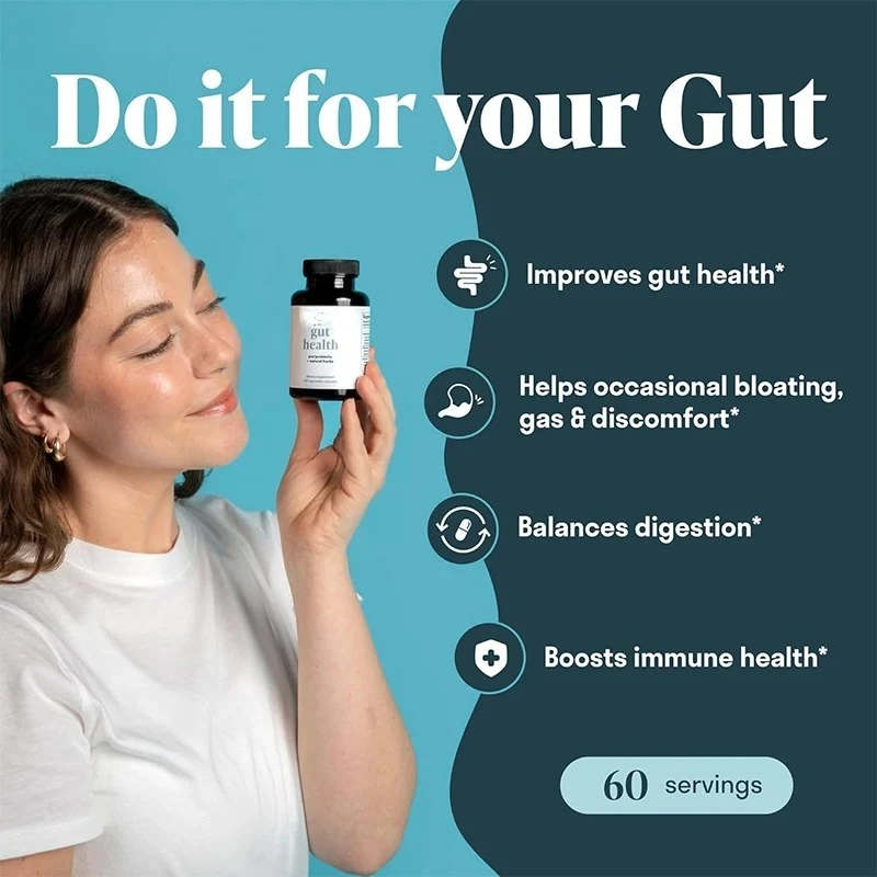 Multi In One Intestinal Supplement Containing Probiotics, Prebiotic Herbs, And Adaptogens To Aid Digestion
