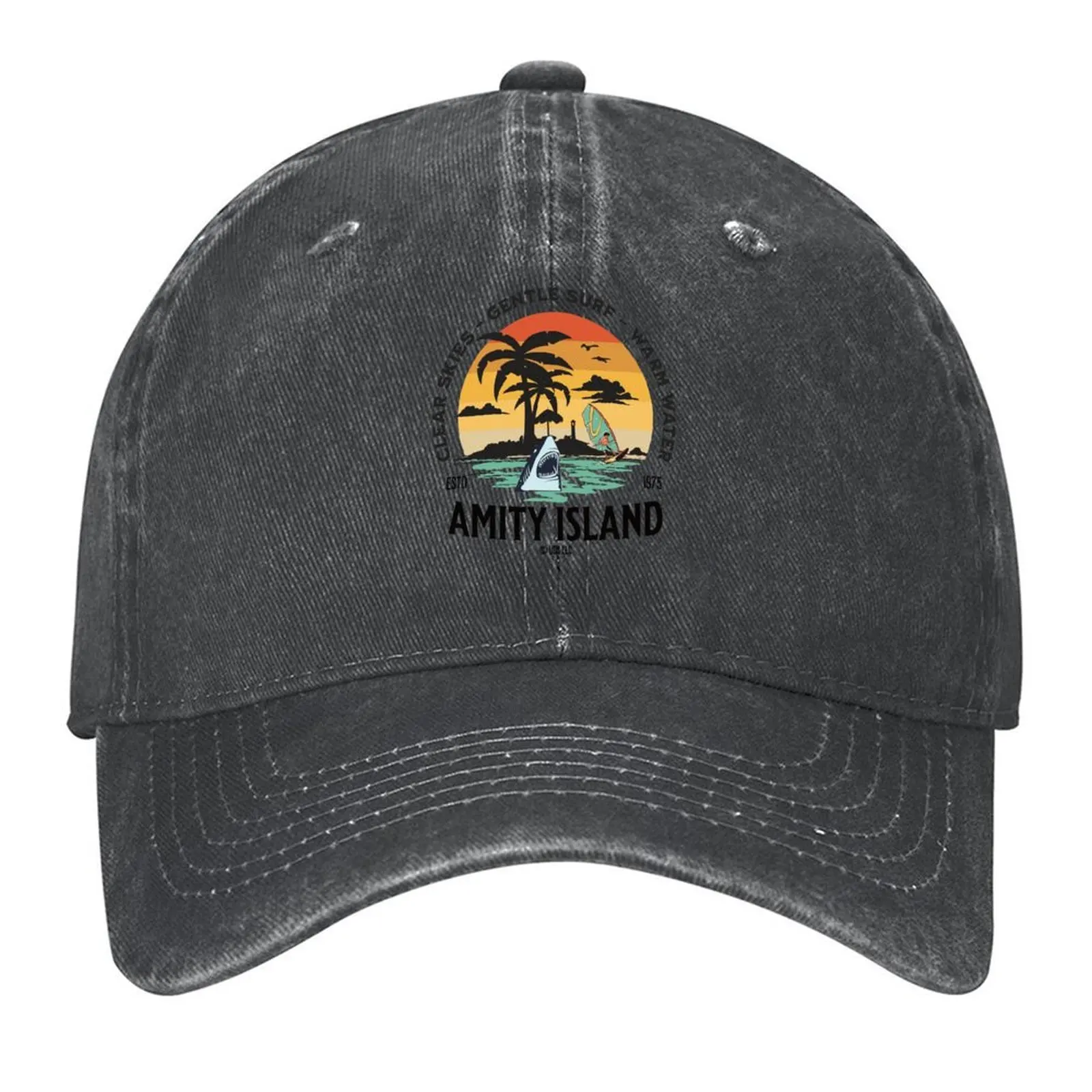 

Jaws Fan Art - Amity Island vacation Baseball Cap fun hats Hat Man Luxury summer hat Women Hats Men's