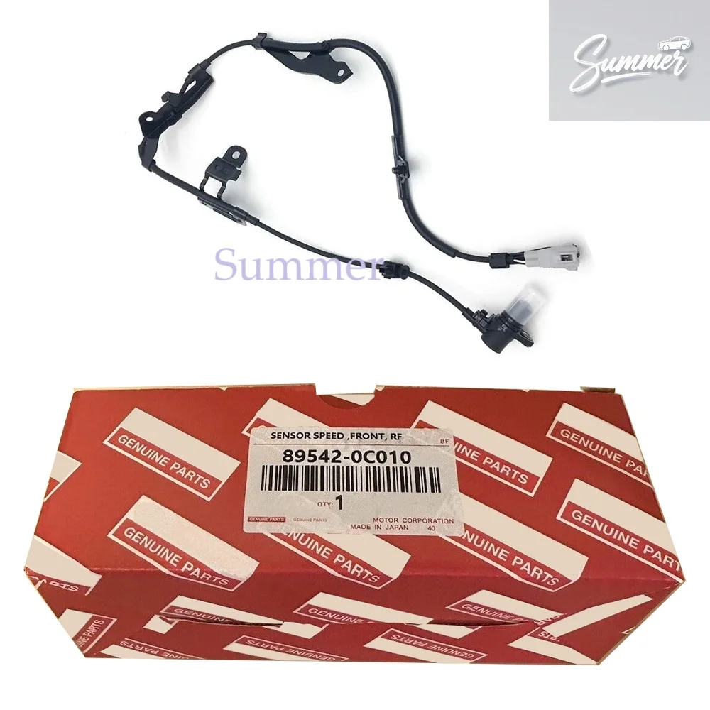 ¡NUEVO! 2 piezas OEM 89542-0C010 Sensor de velocidad de rueda delantera derecha ABS 2001-2007 Toyota Sequoia 00-06 Tundra 895420C010
