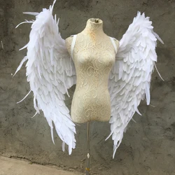 Folding white angel feather wings photography holiday party performance props