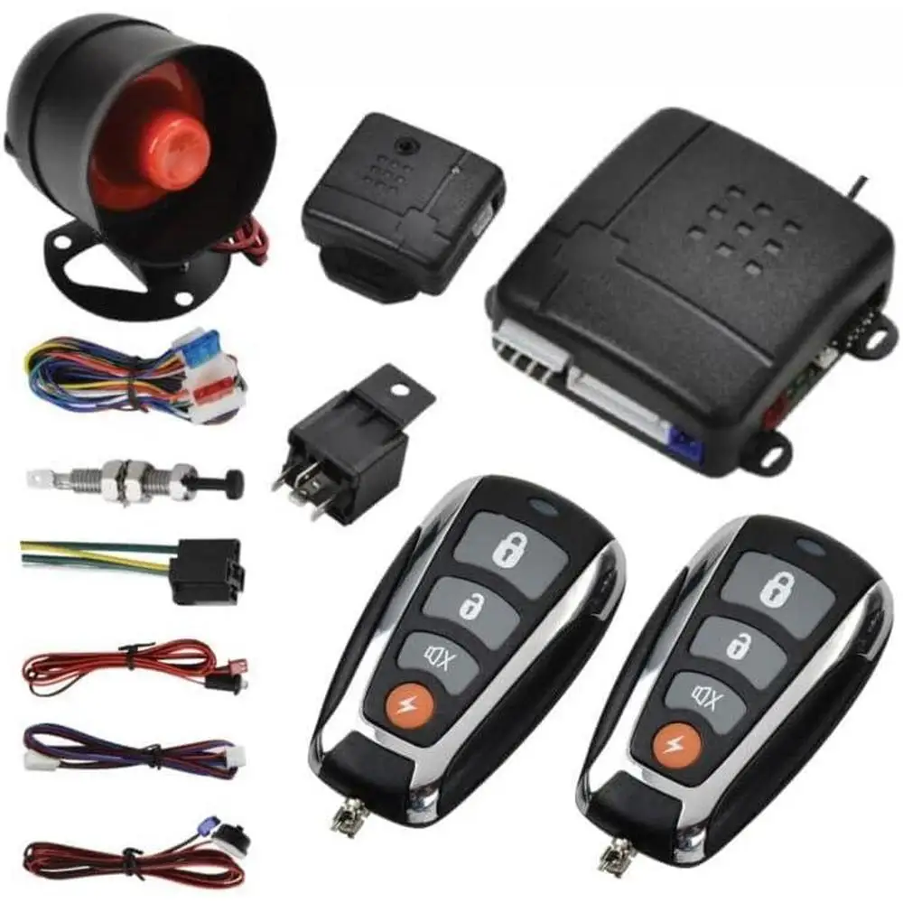 

Car Keyless Entry System Kit with 2 Remote Controllers Universal Car Alarm Auto Start Stop System Remote Control Accessorie