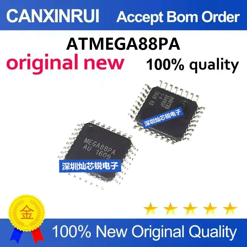 (5-100pieces)Brand new original ATMEGA88PA-AU MEGA88PA QFP32 microcontroller integrated chip