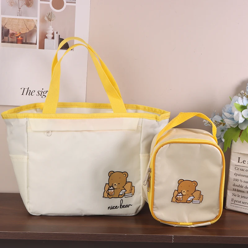 

Portable Lunch Bag Food Thermal Box Bag Soup Cup Bag Lunch Box Insulated Bag Drawstring Bag Hand-Held Cup Bag
