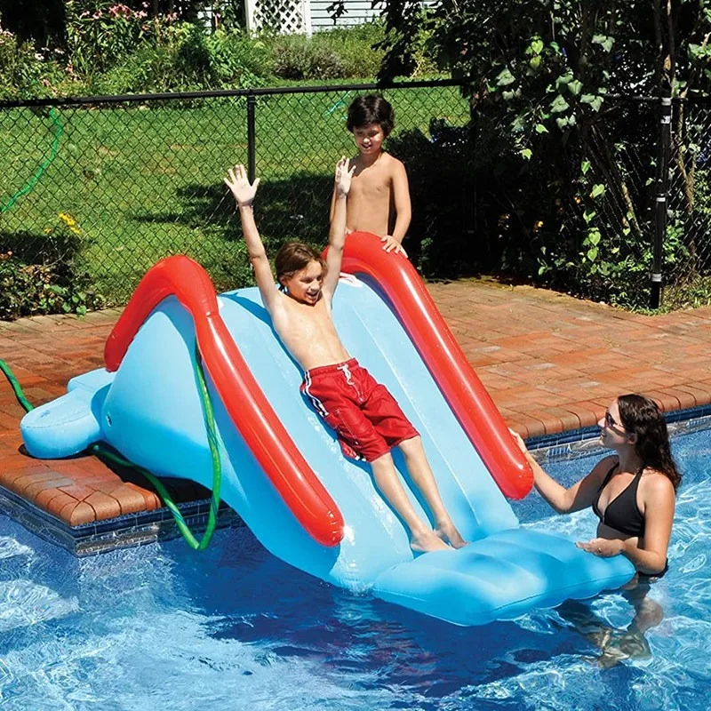 Inflatable Water Play Facilities Children's Inflatable Slide Pool Water Play Double Slide Outdoor Swimming Pool Slide