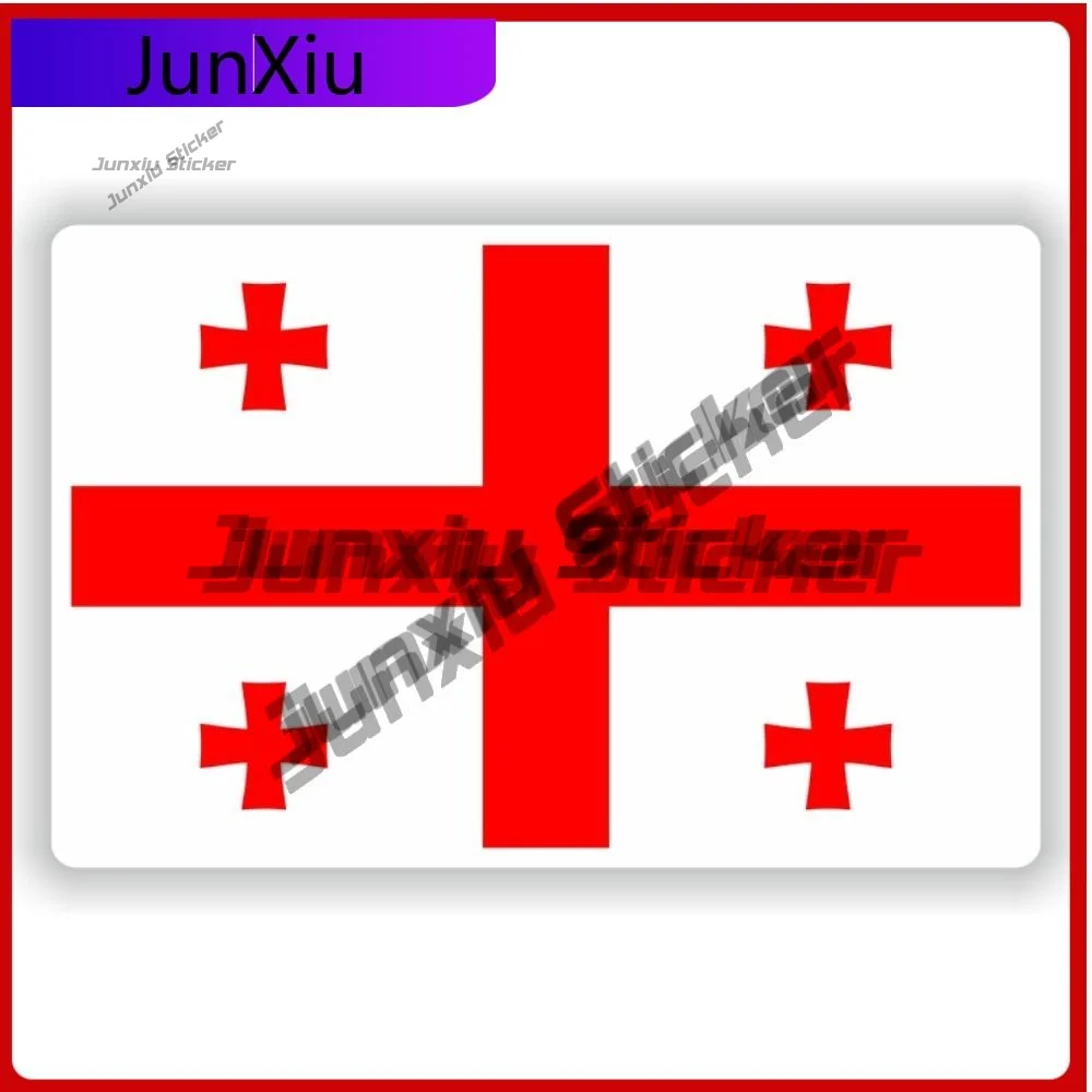 

Georgia Europe Flag Badge Sticker Custom Decals Auto Sticker Camping Car Advebture Sticker Waterproof Decals Suv Accessories pvc
