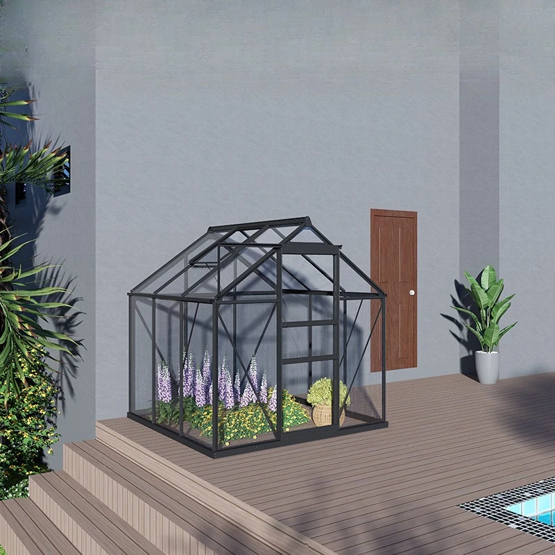 2025 الدفيئات الزراعية المتعددة المعدنية في الهواء الطلق الرش الري البيت الأخضر البلاستيك البولي كربونات الدفيئة