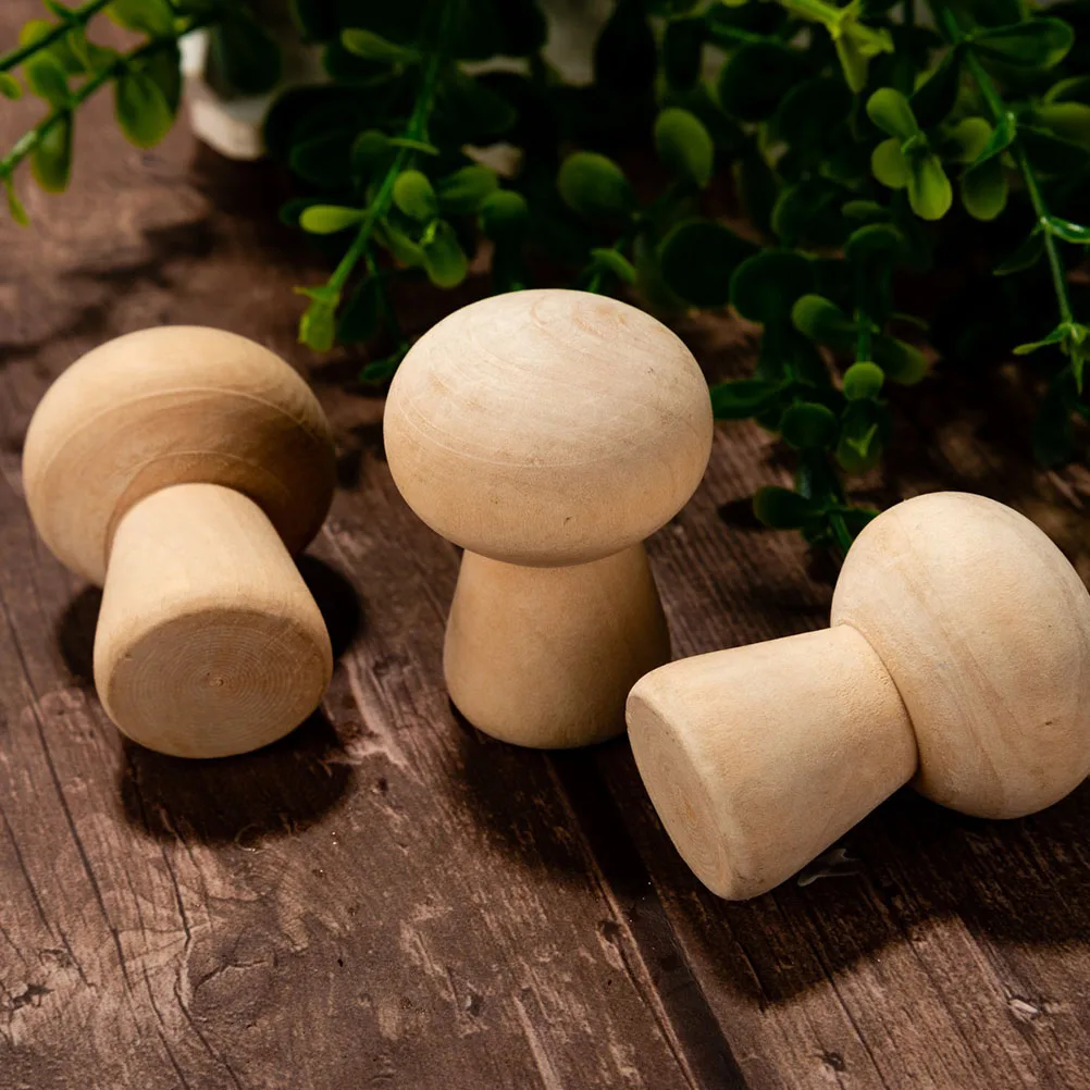 

20pcs Wooden Mushroom Crafts Unfinished Blank Figurines Kids DIY Painting Decor Home Garden Fall Leaves Sunflowers Wooden