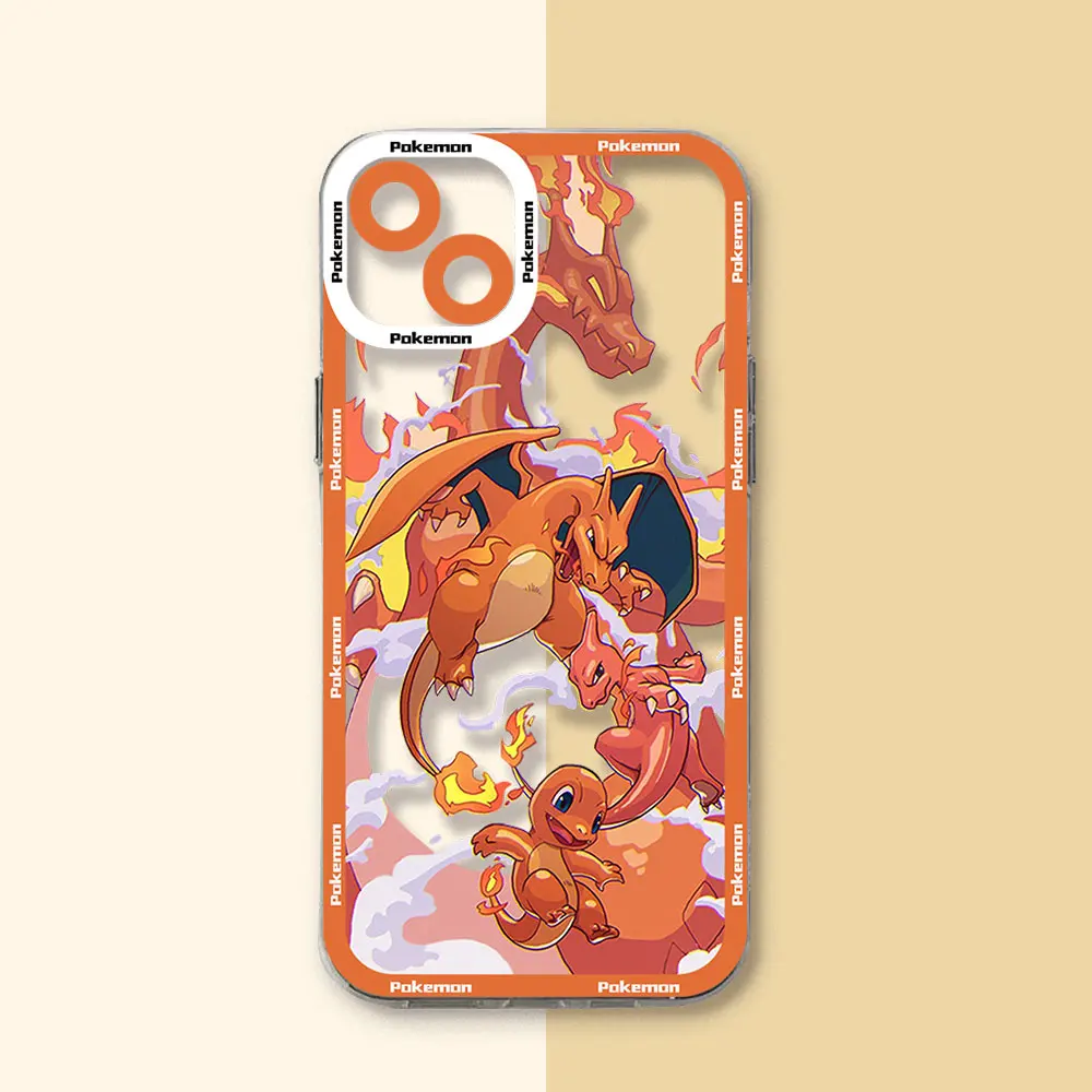 Neue anime pokémons pikachu heiße coole telefon hülle für iphone 16 15 14 13 12 11 mini pro max x xr xsmax 7 8 plus se20 transparent