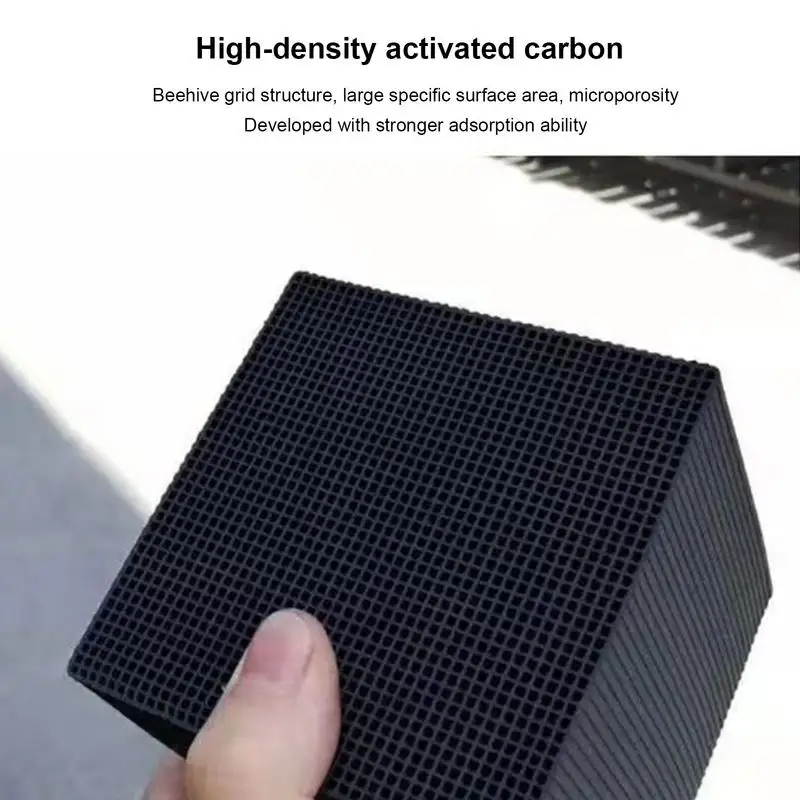 1PC Activated Carbon Aquarium Filter CubeHoneycomb Structure Charcoal Deodorant Water Purifier For Pools Water Purification