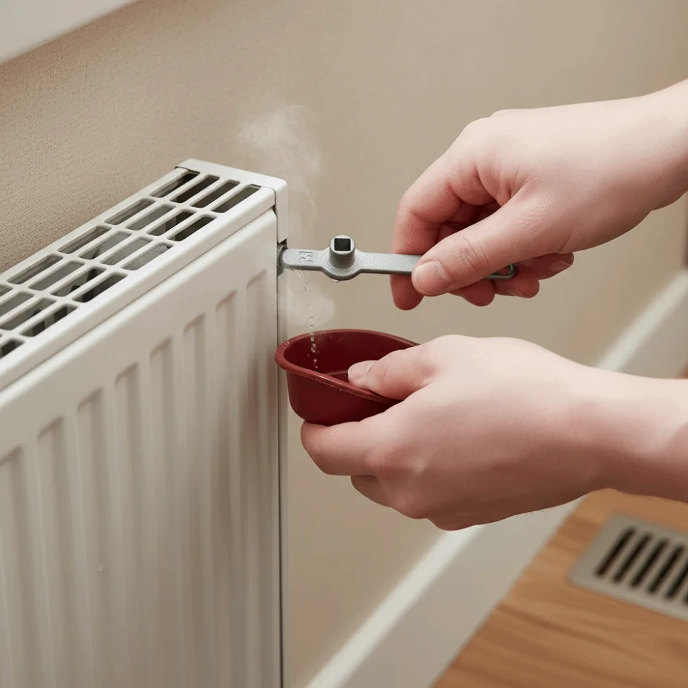 الفولاذ المقاوم للصدأ المبرد مفتاح 5 مللي متر ثقب الأساسية كفاءة مشعاع التدفئة تنفيس مفتاح البناء المعدني أداة أساسية #1