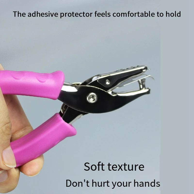 3 Piece Handle Puncher 1/4 Inch Of Hole Handheld Puncher For Office School Supplies,Can Be Used For Labels,Greeting Cards