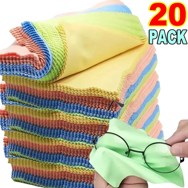 

1/20PCS Cleaner For Chamois Glasses High Quality Soft Microfiber Cleaning Cloth for Glasses Cloth Len Phone Screen Cleaning Wipe