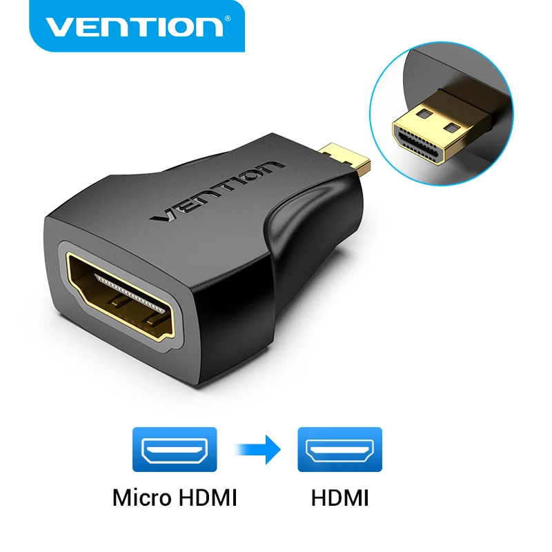 Tions Micro HDMI Adapter 1080P Micro HDMI Stecker auf HDMI Buchse Konverter Typ D EIN HDMI Adapter für PS4 Kamera HDTV Mini HDMI