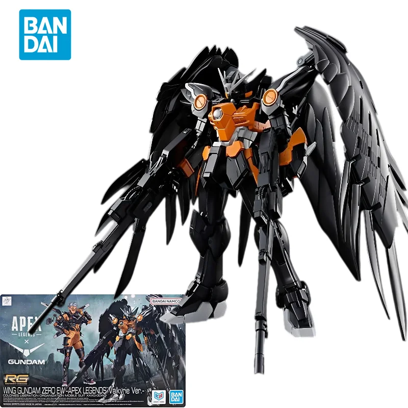 Bandai Genuine GUNDAM RG 1/144 WING GUNDAM ZERO EW-APEX LEGENDS Valkyrie Ver. Anime Action Figure Toys Gifts for Children