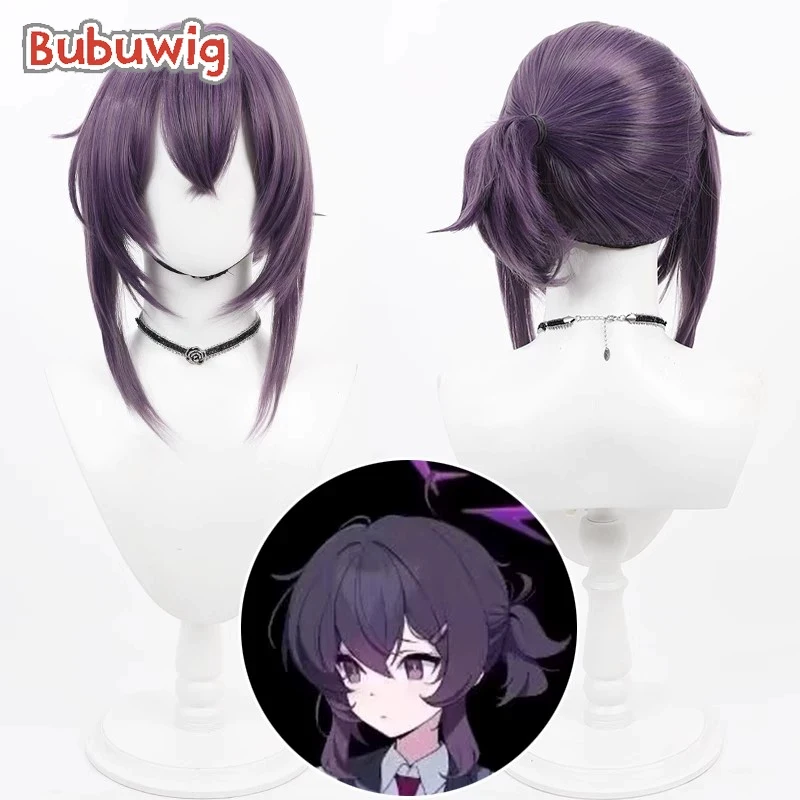 

Bubuwig Synthetic Hair Igusa Haruka Cosplay Wigs Blue Archive Igusa Haruka Women Short Purple Ponytail Cos Wig Heat Resistant