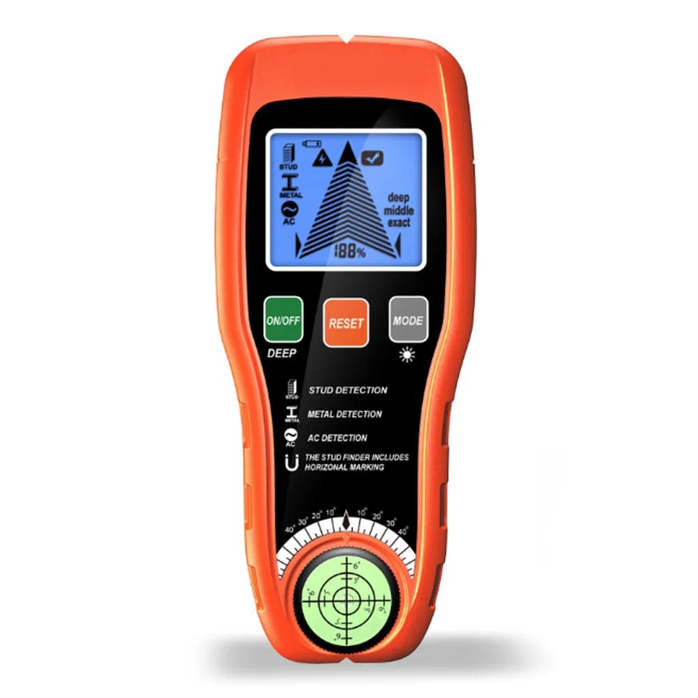 Drilling Activities Red 22*8*4cm Metal Detector Home Improvement Detection System Wire Locator Intuitive Display