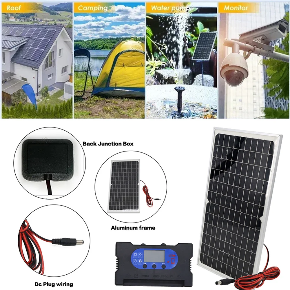 لوحة طاقة شمسية 17 وات أحادية البلورية 5 فولت 12 فولت 18 فولت مخرج لشحن بطارية موثوقة واستخدام وحدة التحكم على المنصة #6