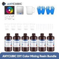 Anycubic DIY Color Mixing Resin Bundle 6KG Colors 405nm Photosensitive Rapid Curing Standard Polyresin for Mono 7 Max 3D Printer