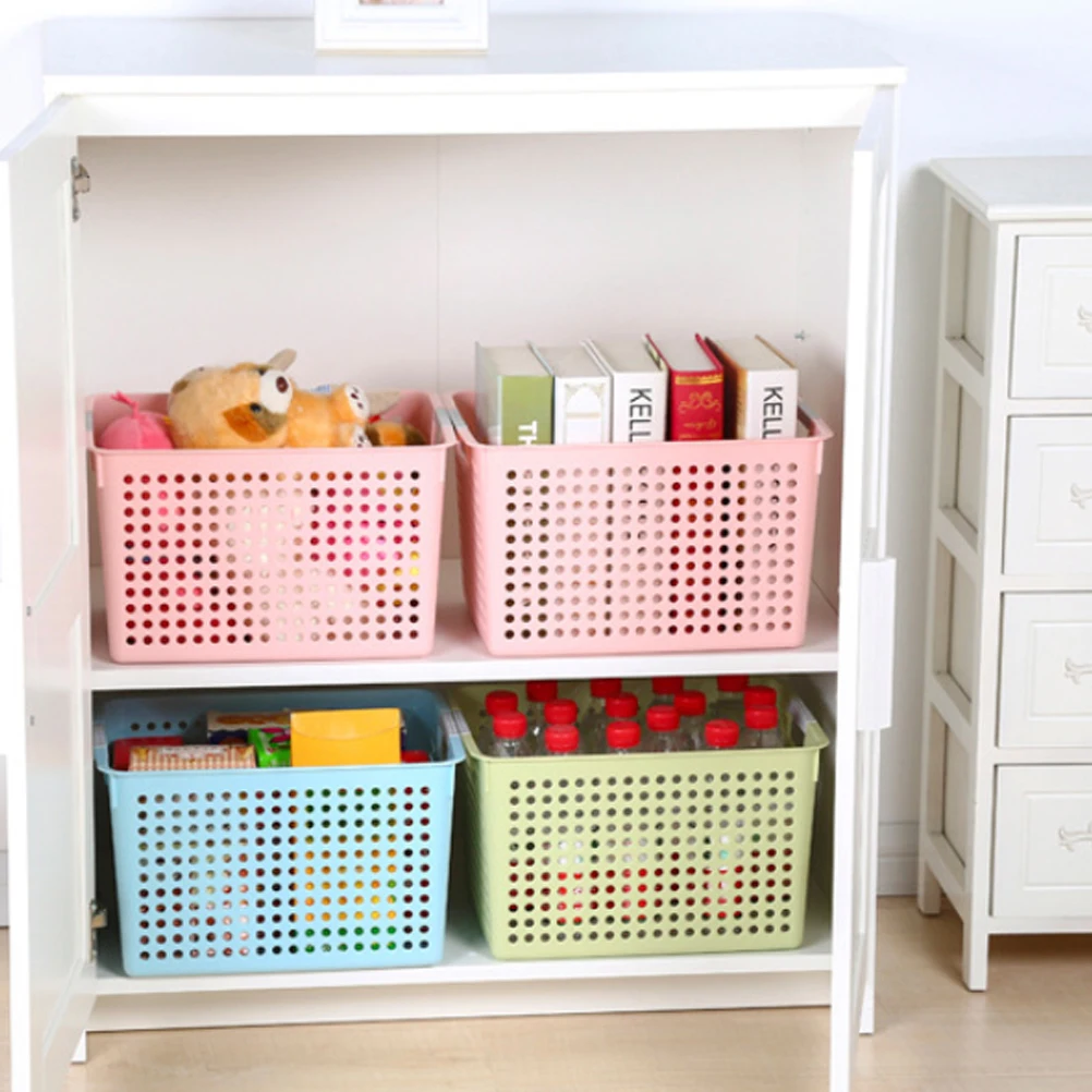

Storage Baskets Home Organizer Strong Pp Material Desktop Mini Basket For Books Snacks Lightweight With Handles Home