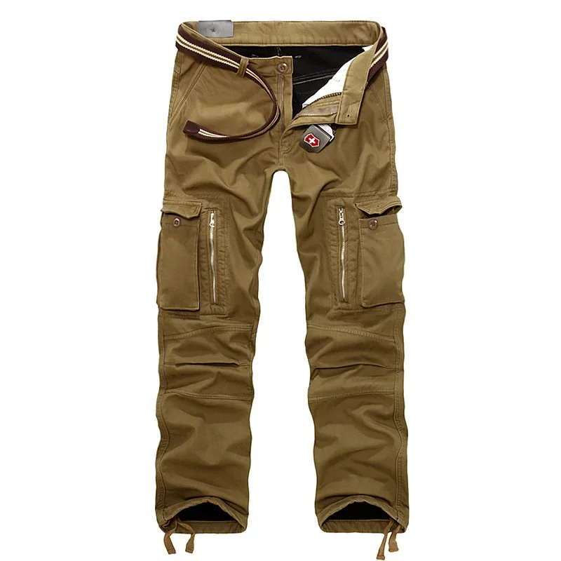 

Winter Fleece Warm Tactical Pants Zip Cotton Trousers Loose Army Green Cargo Pants Men Casual Plus Thicken Tooling Pants size 40