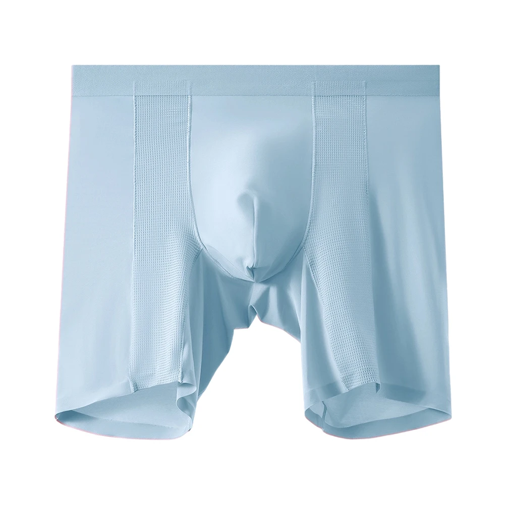 Ice Silk Men's Panties Underwear Sissy U Convex Pouch Boxer Shorts Seamless Lingerie Breathable Underpants Trunks Knickers