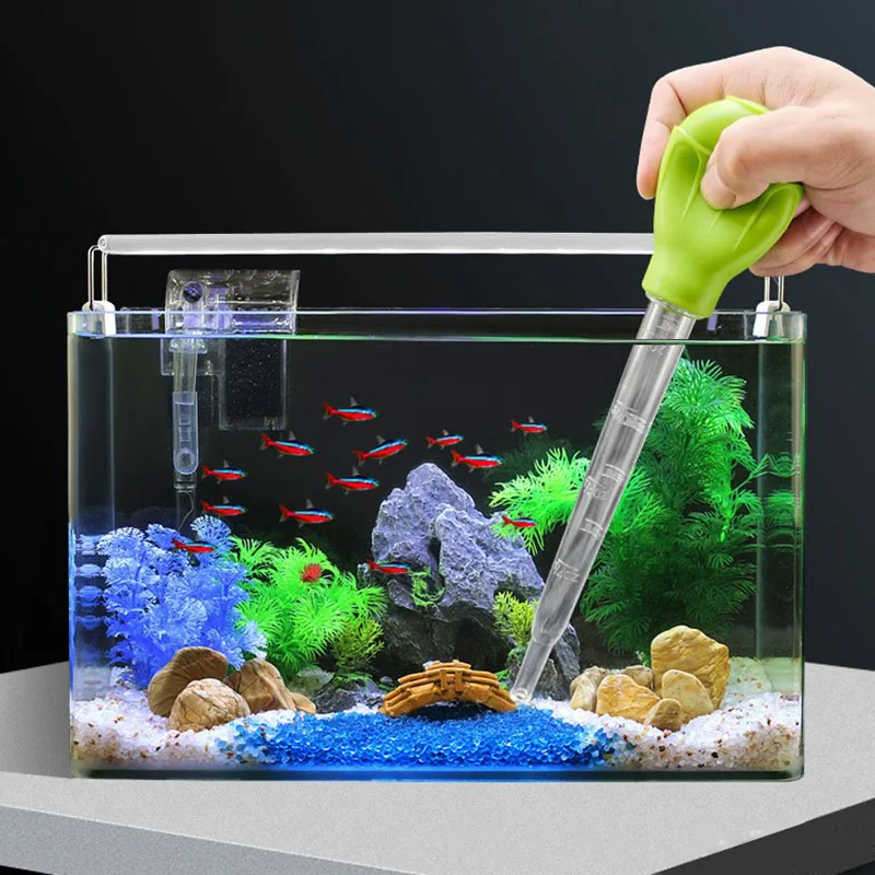 

Four Colors 30ml Aquarium Clean Tool Pipette Fish Tank Siphon Pump Water Changer Aquarium Accessories Function Cleaning Tool