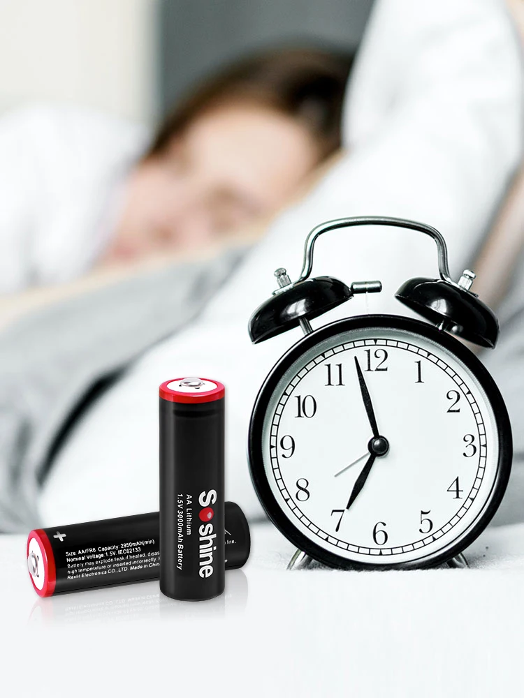 Soshine AA 1.5V Lithium Battery 1.5 Volt 3000mAh Batteries Non-Rechargeable Li-ion Battery for Flashlights Electronic Doorbell