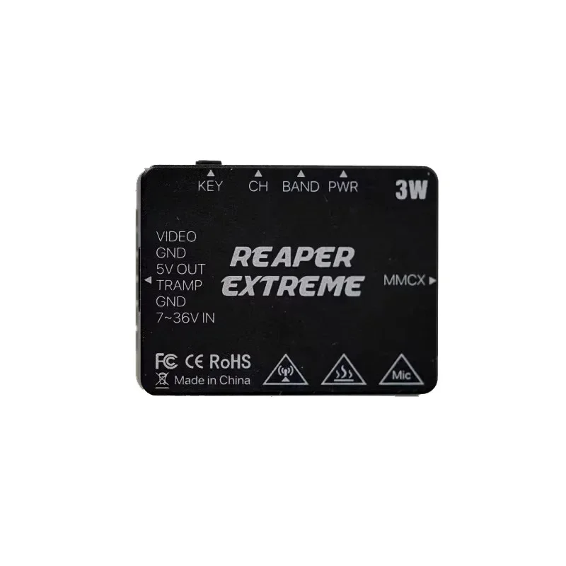 FOXEER Foxeer Reaper Extreme 2,5W/3W 5.8G 5W 10W 4.9G-6G 80CH VTX Transferencia de imágenes 7-36V