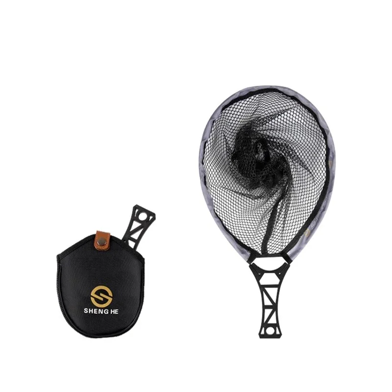 

Портативная высокопрочная складная ручка из АБС-пластика Shenghe, высокоэластичный металлический каркас, ручная рыболовная сеть для форели