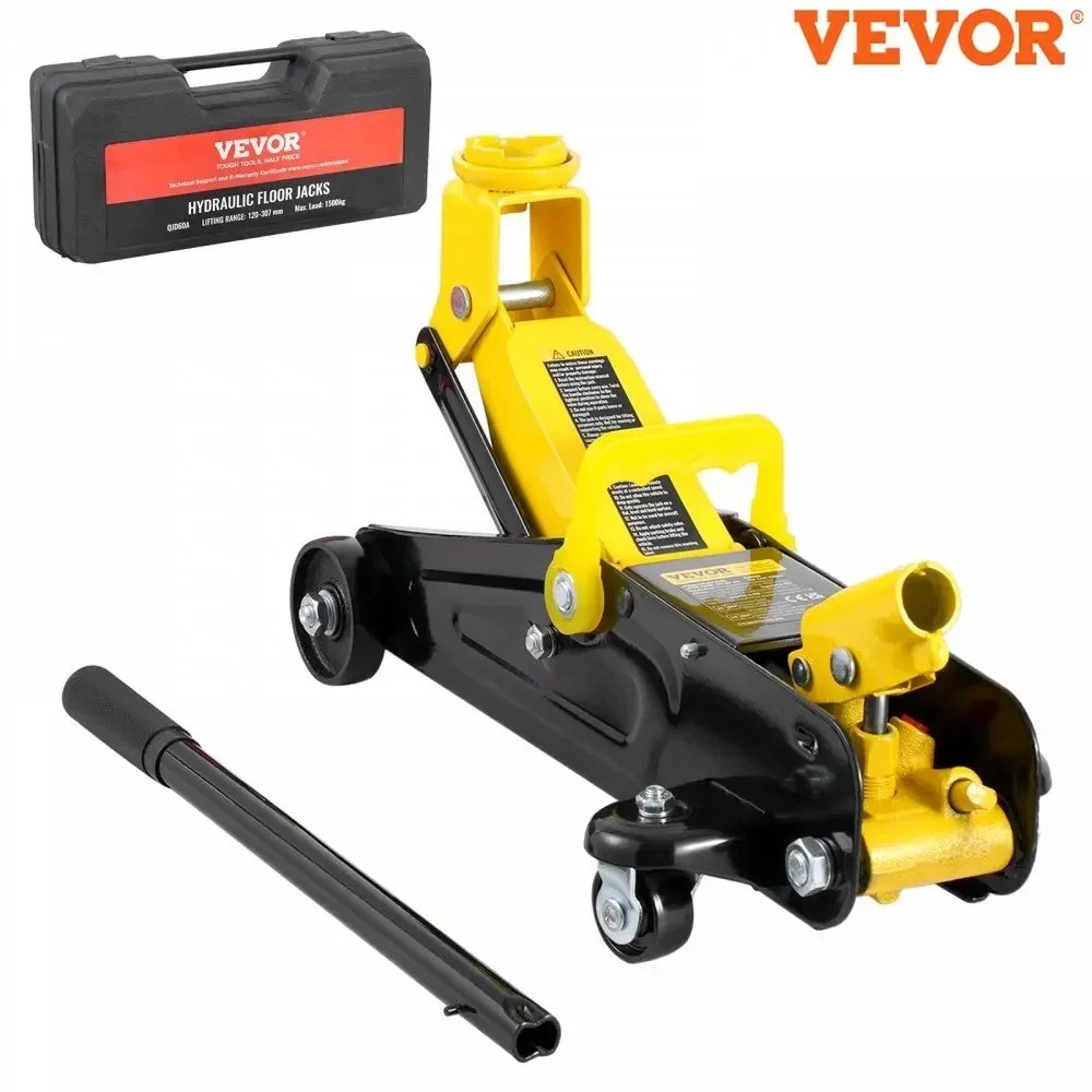 VEVOR 1.5/2 Ton Low Profile Floor Jack , Heavy Duty Iron Hydraulic Racing Floor Jack, Hydraulic Car Jack