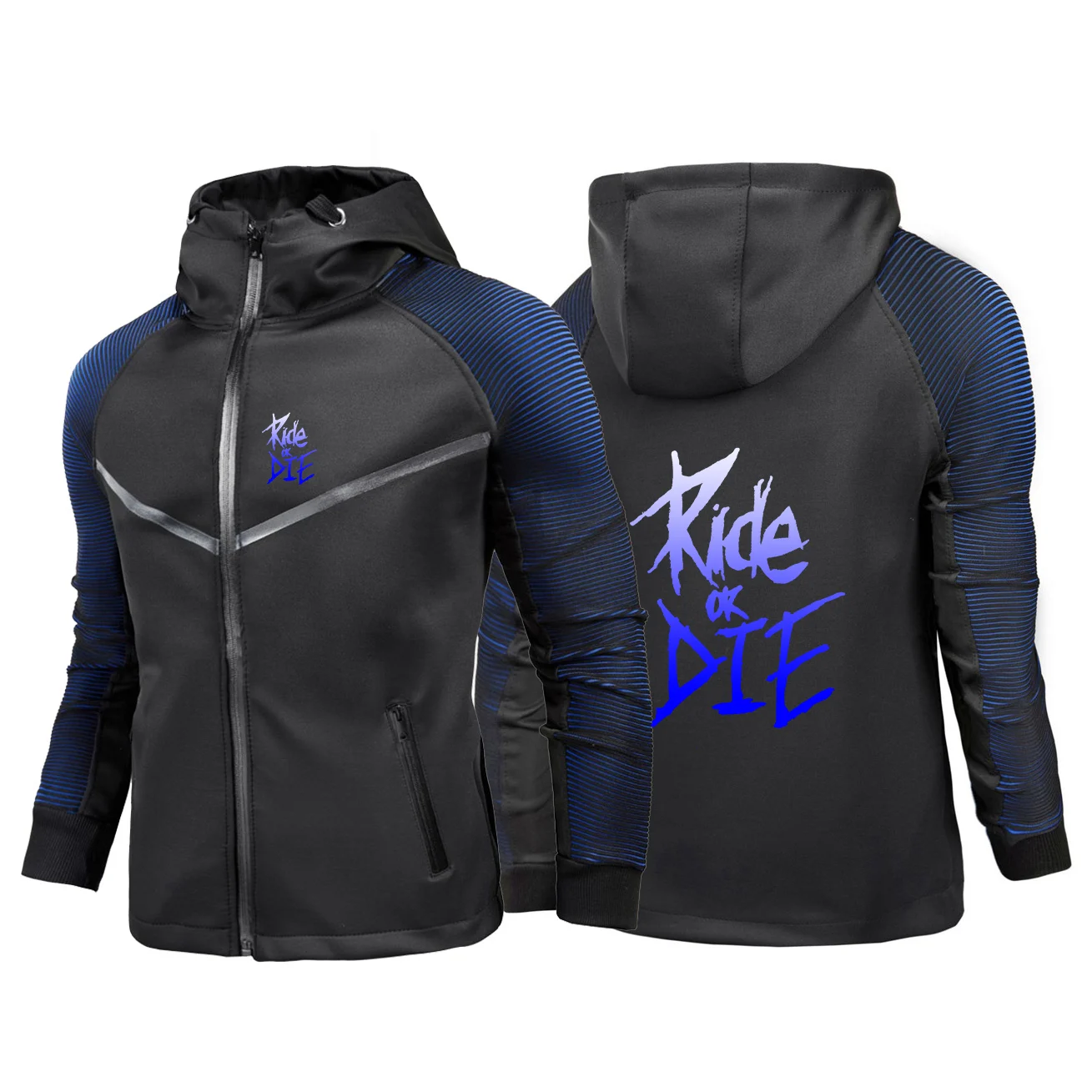 Ride or die bike Print 2026 Men's New Spring And Autumn Spliced Zipper Jacket Racing Suits Breathable Cycling Cardigan Tops