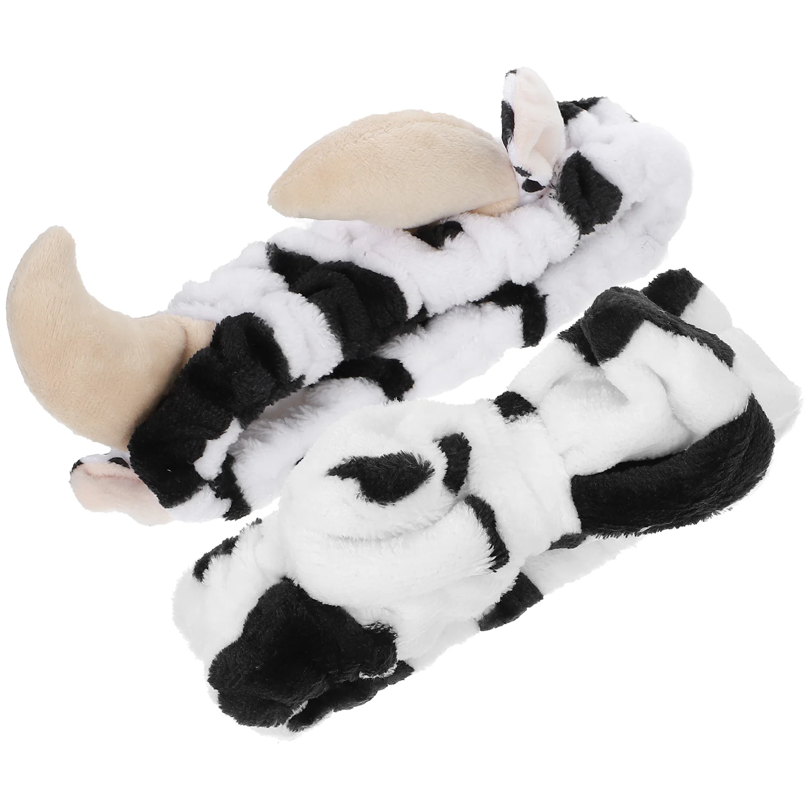 

2 Pcs Horn Headband Plush Face Wash Girls Headbands Cow Headdress Fabric for Washing Miss Bow