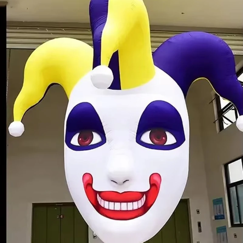Big Hanging Inflatable Mask Masquerade Clown Head Halloween Decoration