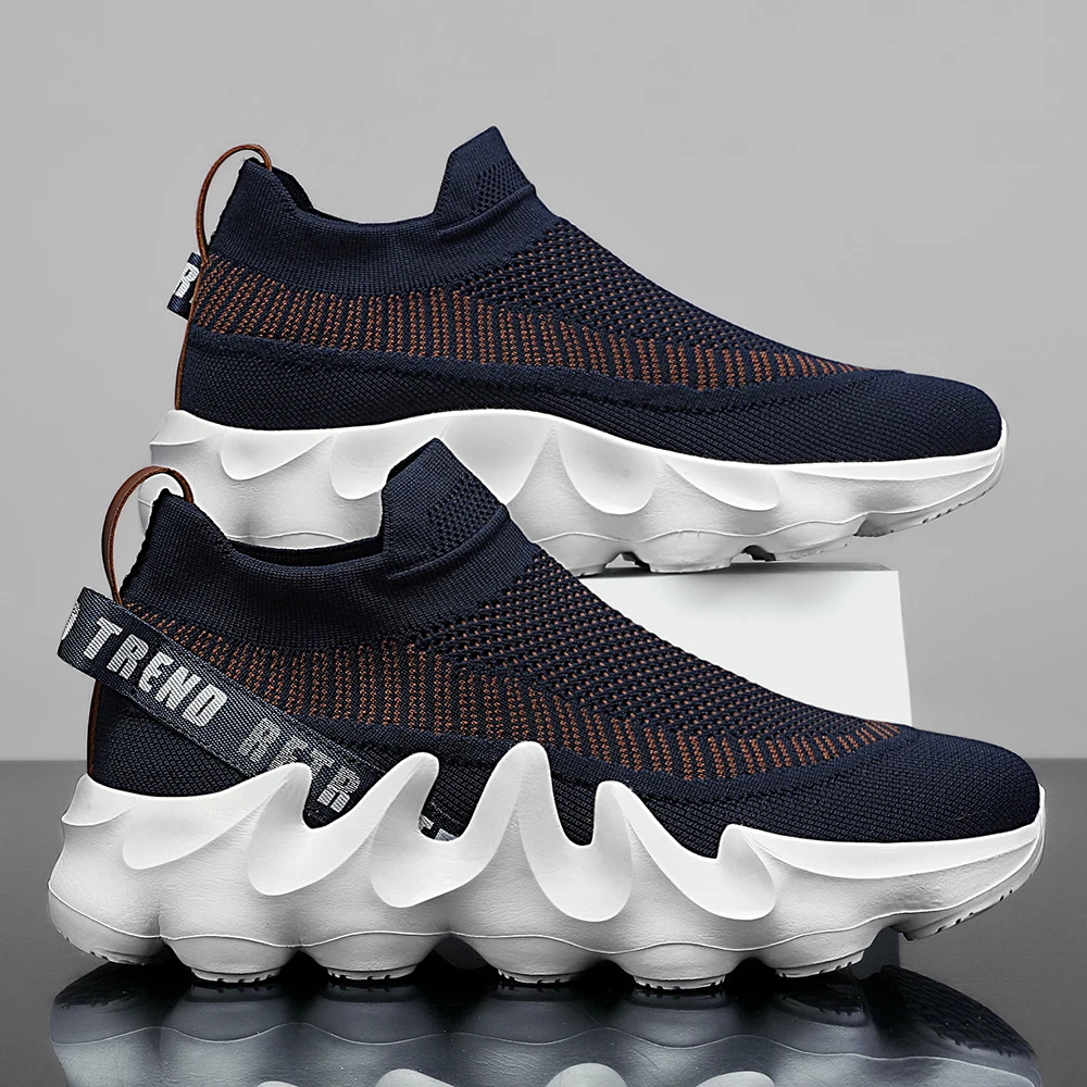 Herren Outdoor-Wander- und Laufschuhe in großen Größen, bequeme, vielseitige, modische Sportschuhe für Paare zum Training. – Detail 2