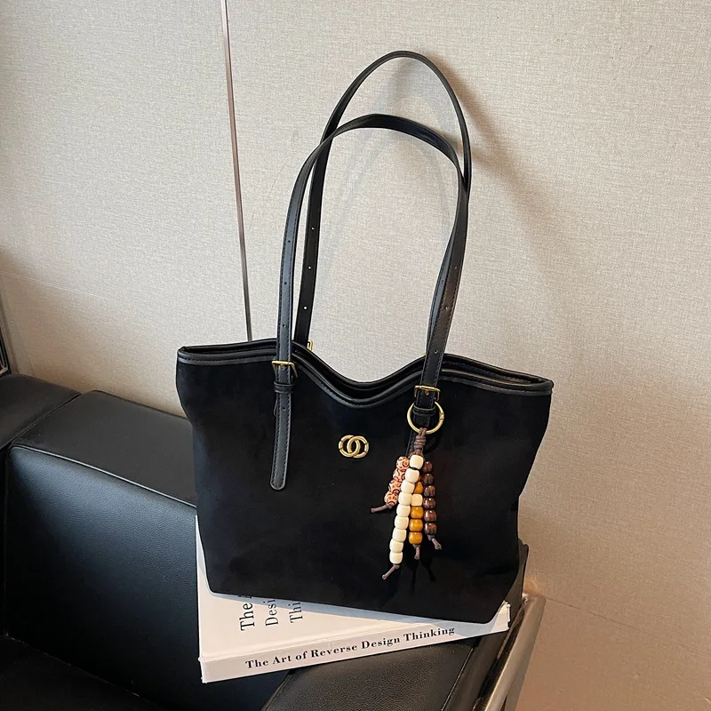 حقيبة ركاب لخريف 2025، محفظة كاجوال تحت الإبط للنساء، حقيبة كتف واسعة، حقيبة عصرية ليلاً ونهارًا، حقيبة حبال مزخرفة #2