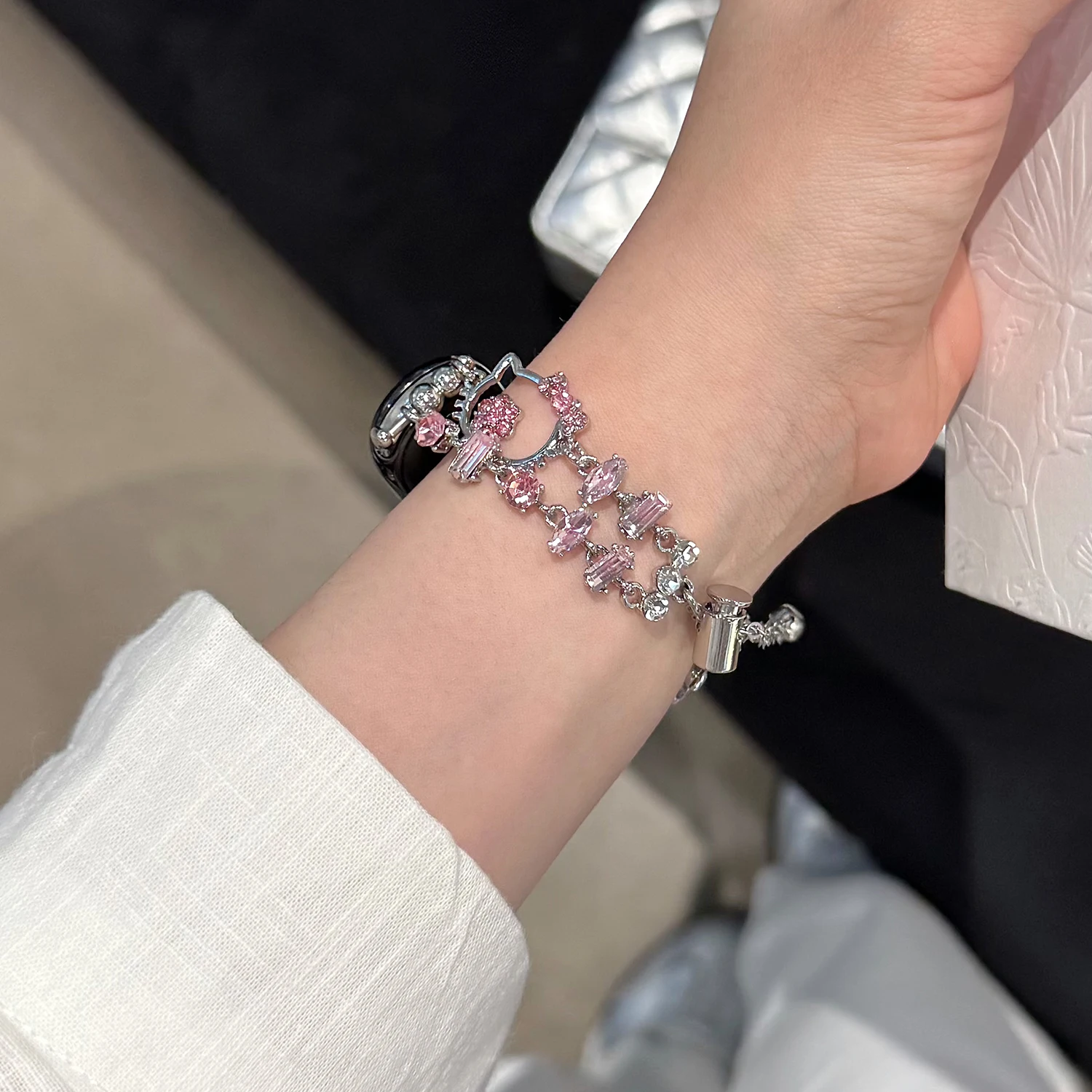 Luxury Sparkling Cute Bracelet for Xiaomi Band 8 9 9 Pro Female Strap Universal 20mm for Huawei Watch Strap