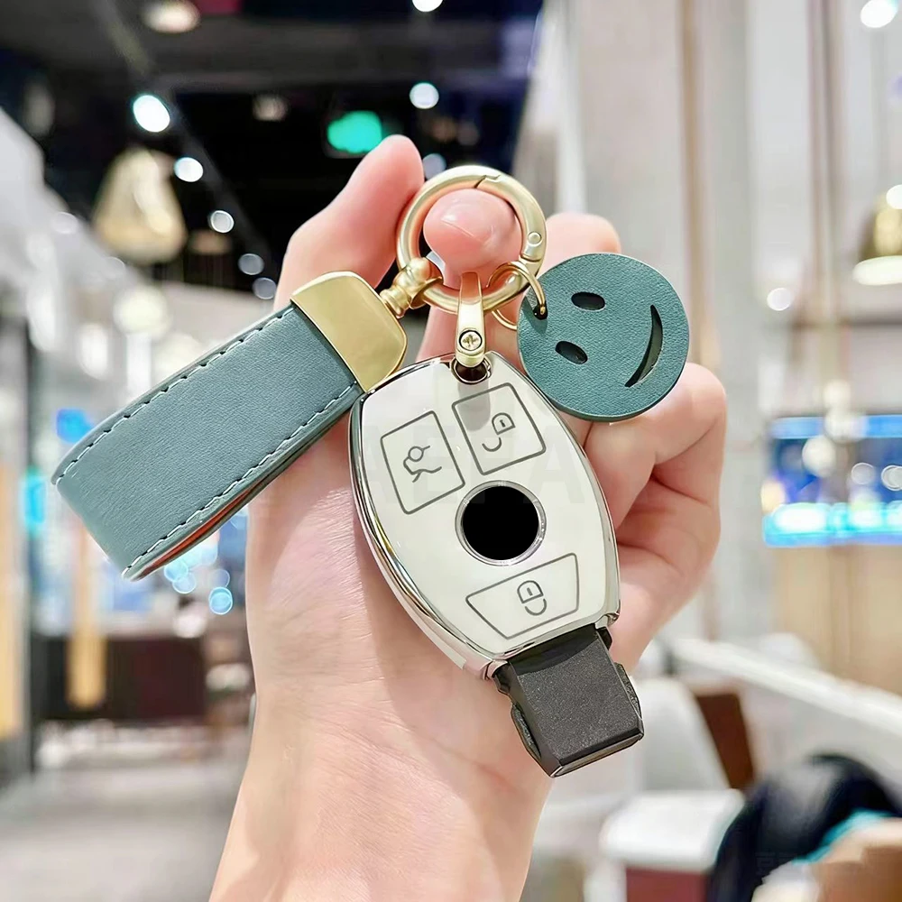 For Mercedes Benz A B C E R Class GLS GLA GLK GLC CLS CLA AMG W204 W205 W212 W463 W176 TPU Car Remote Key Case Cover Shell Fob