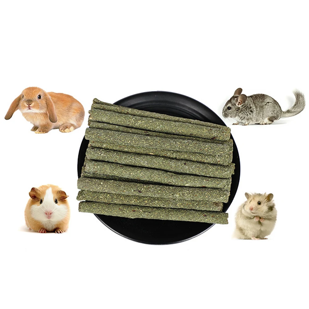 

20 Pcs Alfalfa Stick Molar Rod Grass Pet Snacks Chew Toys for Rabbit Molar Rod Long Term Storage