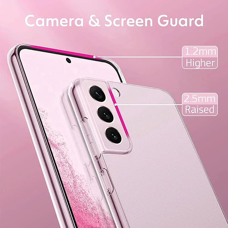 Clear Silicone Soft TPU Case For Samsung Galaxy S23 S21 S20 FE S22 S24 Plus S9 S10 Lite Ultra Thin Transparent Case Bumper Coque