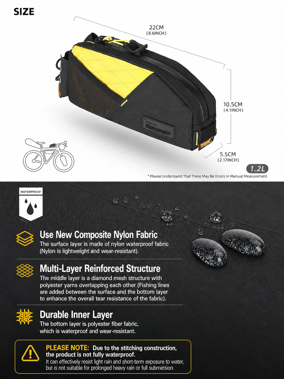 Rhinowalk Сумка на верхнюю тру – обзор и цена Cycling Gear Organizer Bag