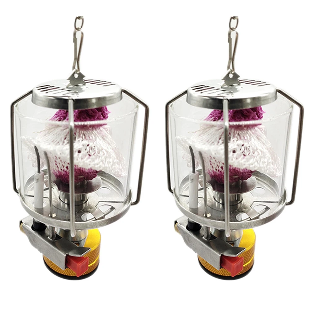 ABUP-2X Outdoor Camping Gas Lantern Portable Mini Gas Light Tent Lamp Torch Hanging Lamp For Camping Hiking