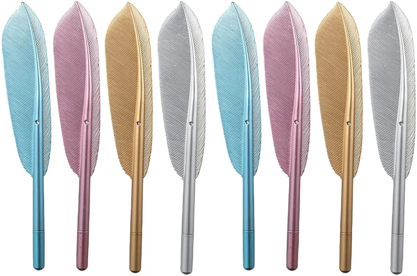 Feather Gel Pens Set Creative Neutral Pens Rod Desk Decorations Kawaii Stationery Supplies Back To School