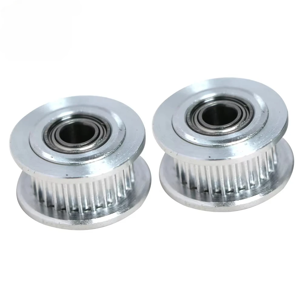 2GT with Teeth Synchronous Wheel Idler Pulley Bore 5mm With Bearings GT2 Timing Belt Width 6mm for 3D Printers Parts
