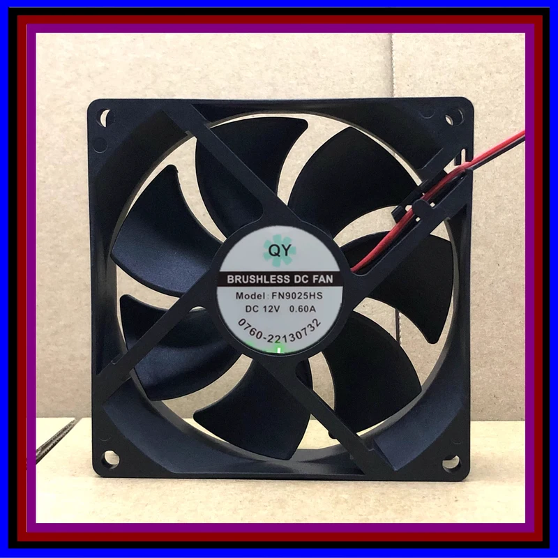 

C FOR QY BRUSHLESS DC FAN FN9025HS DC12V 0.60A 9CM 2pin cooling fan