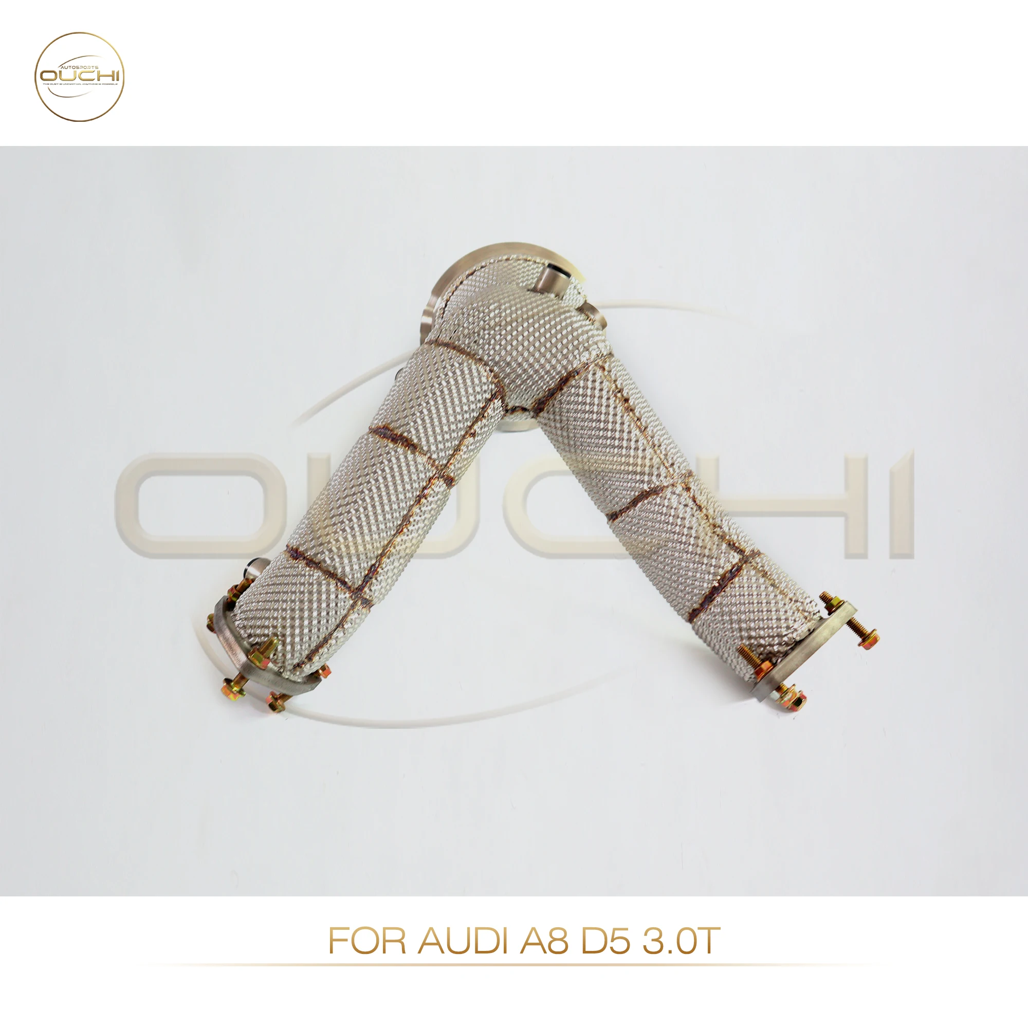 

OUCHI Exhaust System Downpipe High Flow Performance for AUDI A8 D5 3.0T 2018-2023 with heat shield