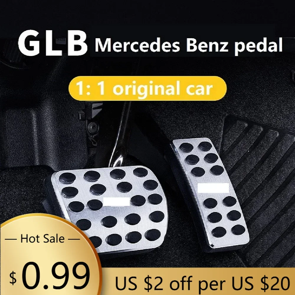 

Steering Covers Car Pedal Accessories For Mercedes Benz AMG C200 GLC260 GLB GLA CLA GLK CLS E Car Brake Accelerator Decorate P