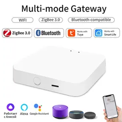 Tuya Multi Mode ZigBee Bluetooth Gateway Hub Wireless Smart Home App Remote Controller Bridge Voice Control Alexa Google Home