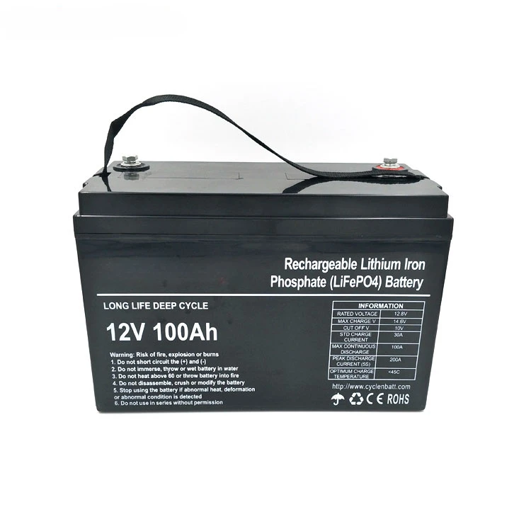 Customized lifepo4 lithium iron phosphate battery 12v 100ah for power and energy storage