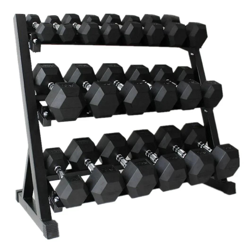 Fitness Weight Storage Stand / Dumbbell Gym Rack - Light Commercial 3 Tier Stand Wholesale Commercial Home Weight Gym Dumbbell